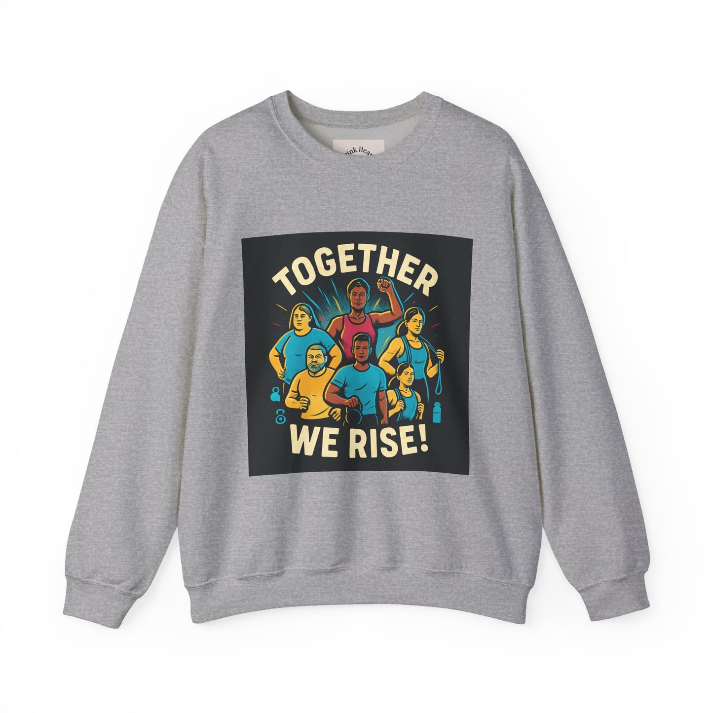 Felpa girocollo — Grafica Diversity Unity "Together We Rise" 