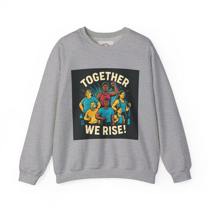Felpa girocollo — Grafica Diversity Unity "Together We Rise" 