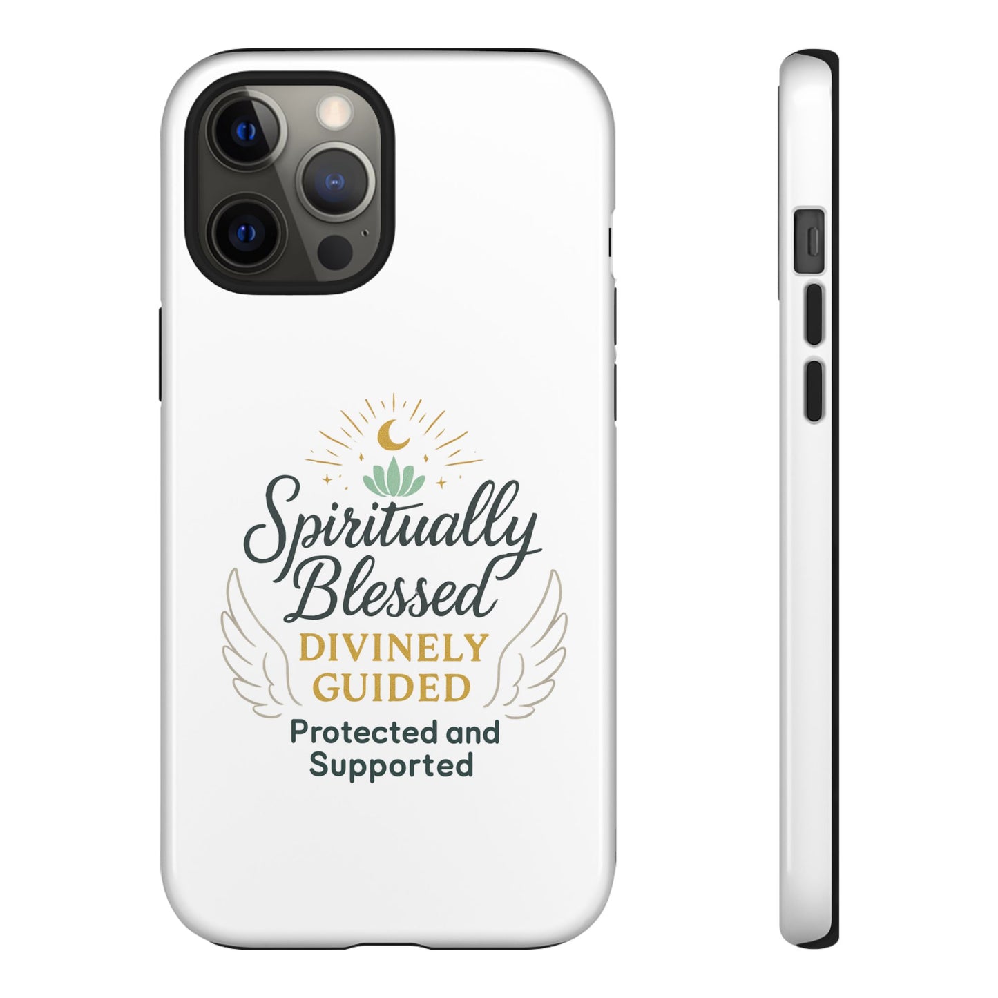 Custodia per telefono Spiritually Blessed — "Divinamente guidato, protetto e supportato"