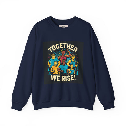 Felpa girocollo — Grafica Diversity Unity "Together We Rise" 