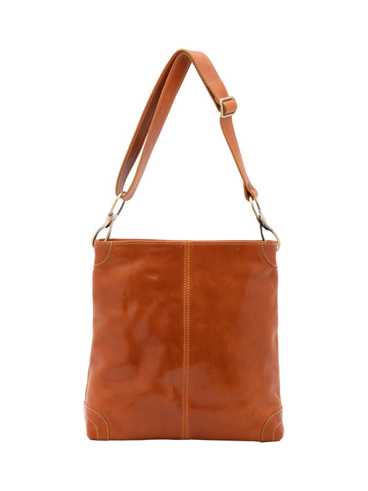 Borsa a spalla da donna In Vera pelle Made in Italy 32x32x11 cm