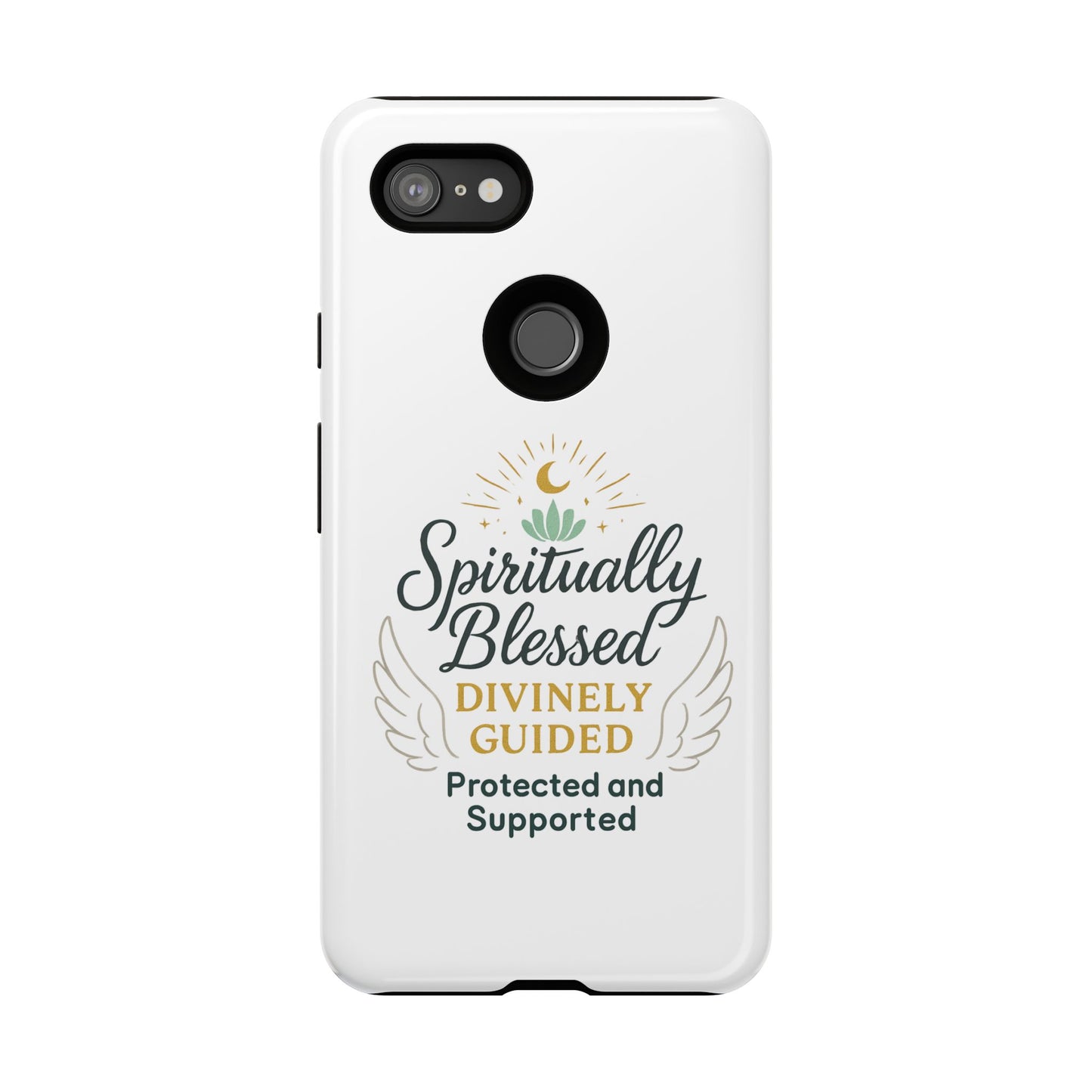 Custodia per telefono Spiritually Blessed — "Divinamente guidato, protetto e supportato"