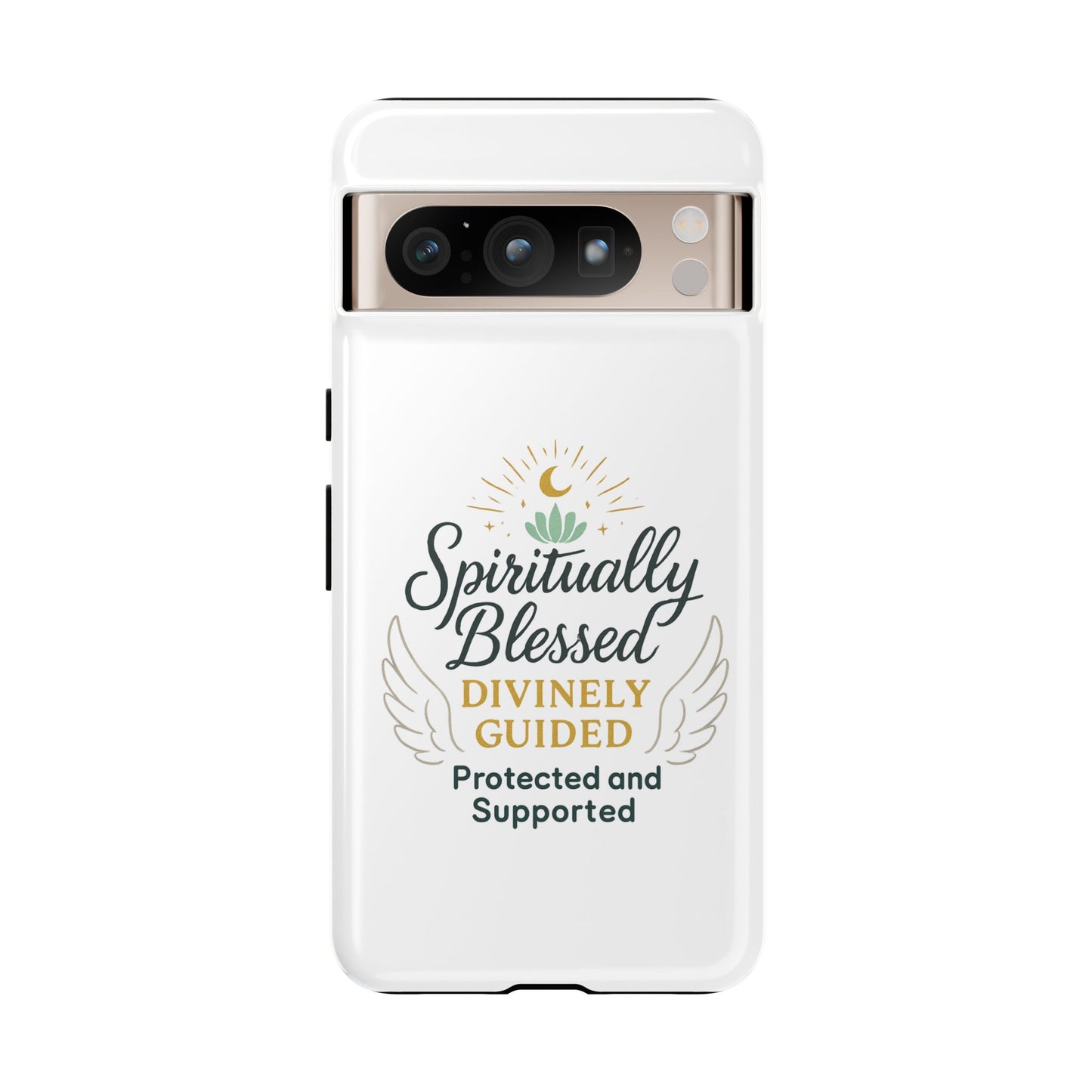 Custodia per telefono Spiritually Blessed — "Divinamente guidato, protetto e supportato"