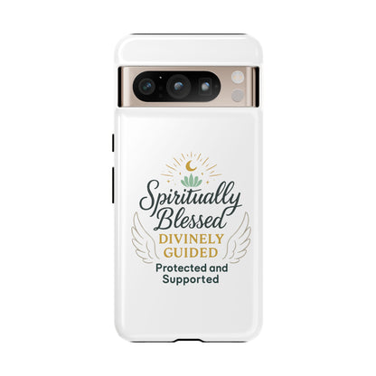 Custodia per telefono Spiritually Blessed — "Divinamente guidato, protetto e supportato"