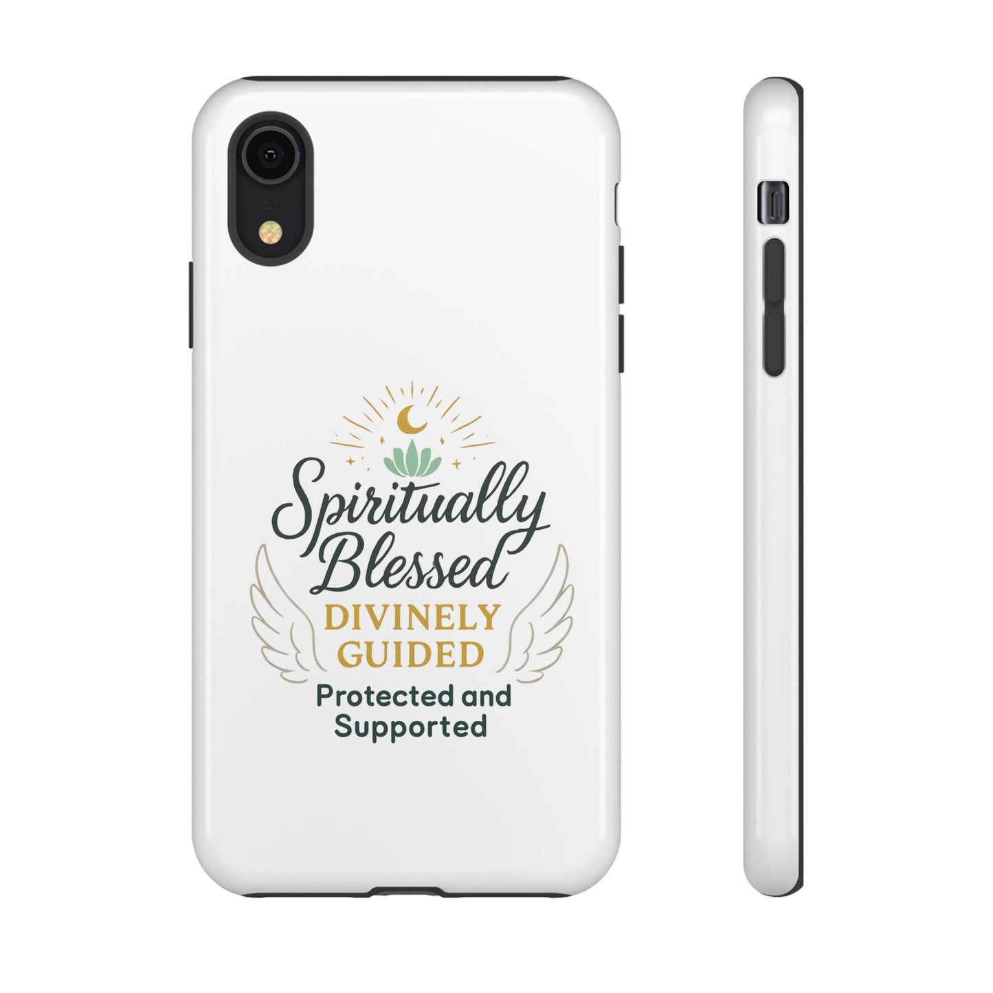 Custodia per telefono Spiritually Blessed — "Divinamente guidato, protetto e supportato"