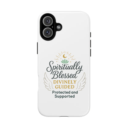 Custodia per telefono Spiritually Blessed — "Divinamente guidato, protetto e supportato"