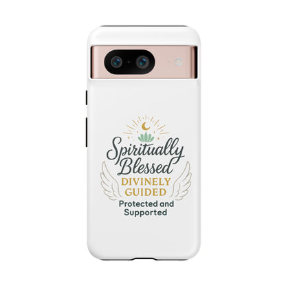 Custodia per telefono Spiritually Blessed — "Divinamente guidato, protetto e supportato"