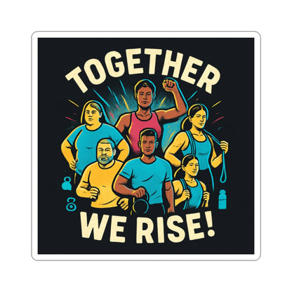 Adesivo Together We Rise — Adesivo fustellato per l'emancipazione e la comunità