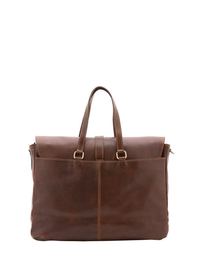 Borsa da viaggio unisex In Vera pelle Made in Italy 40x61x18 cm