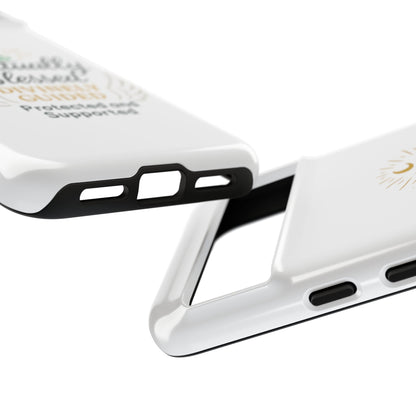 Custodia per telefono Spiritually Blessed — "Divinamente guidato, protetto e supportato"