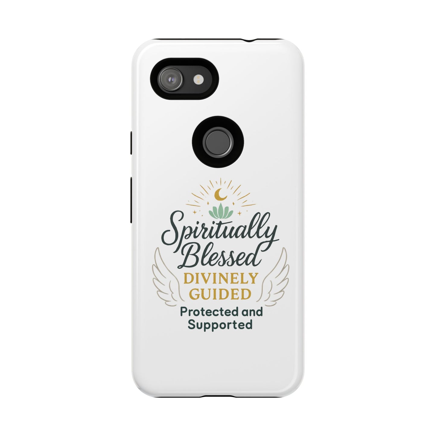 Custodia per telefono Spiritually Blessed — "Divinamente guidato, protetto e supportato"