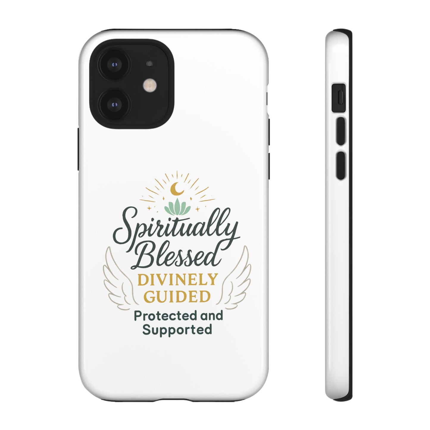 Custodia per telefono Spiritually Blessed — "Divinamente guidato, protetto e supportato"
