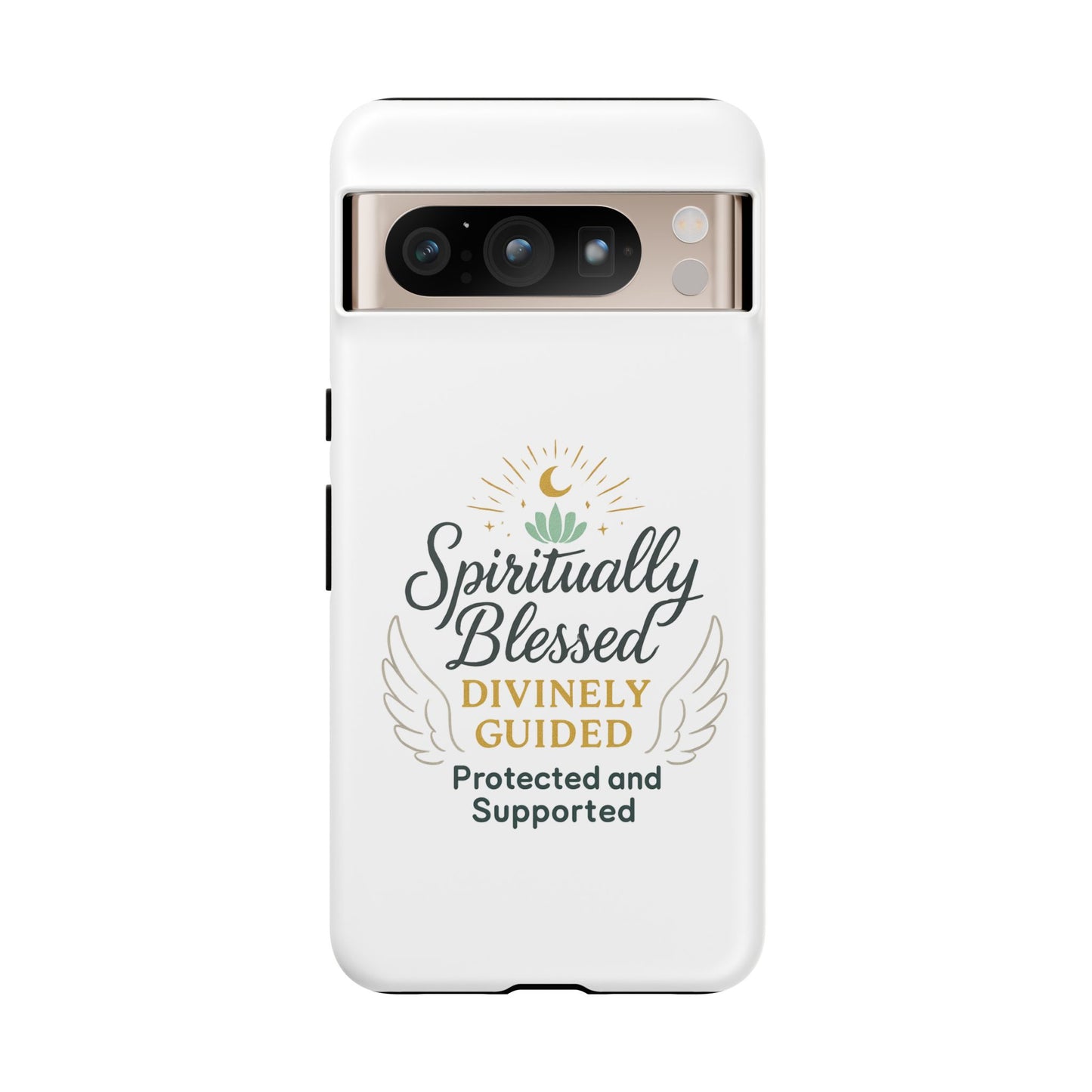 Custodia per telefono Spiritually Blessed — "Divinamente guidato, protetto e supportato"