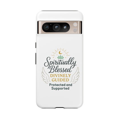 Custodia per telefono Spiritually Blessed — "Divinamente guidato, protetto e supportato"