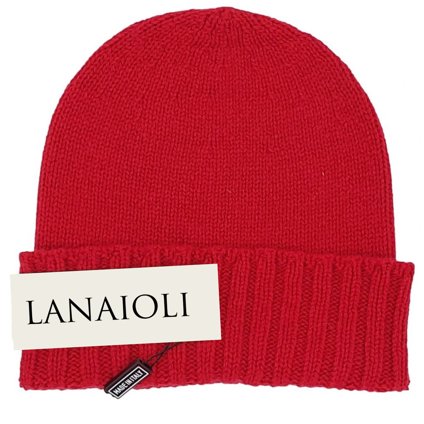 Cappello da uomo con bordo a coste in cashmere rigenerato