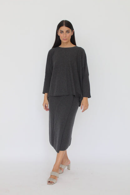 Maglione con scollo a barca in misto Cashmere - Adele 