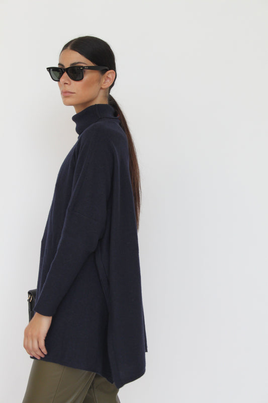 Maglione collo alto in misto cashmere - Amalia 