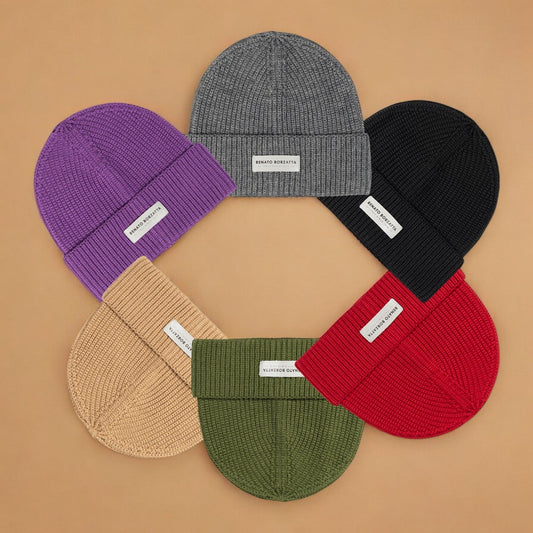 RB5003Z | CERVINO Berretto in maglia di lana mista, prodotto in Italia. Colore cammello - Taglia unica