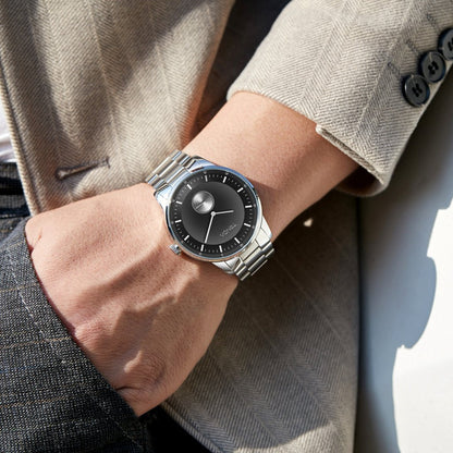 Orologio da uomo Trnda in acciaio inossidabile, quadrante grigio chiaro sfumato | Trn-4325