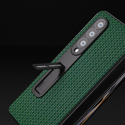 Custodia in pelle premium NNEDSZ con supporto per Samsung Galaxy Z Fold 4 / 5G - Design di lusso - Verde notte