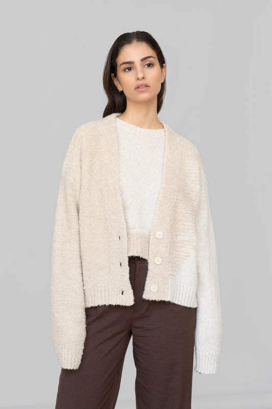 Cardigan Bouclè in Lana e Alpaca - Tecla