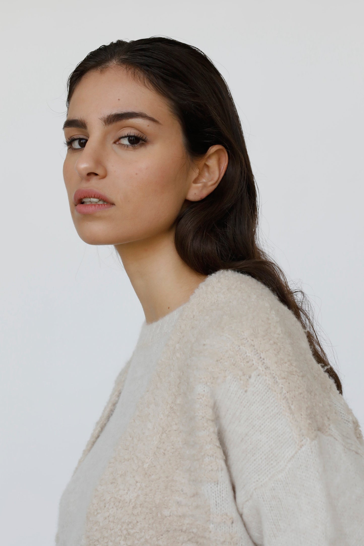 Cardigan Bouclè in Lana e Alpaca - Tecla