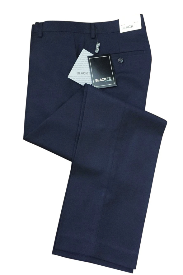 Pantaloni da abito in misto lana di lusso blu notte "Bradley"
