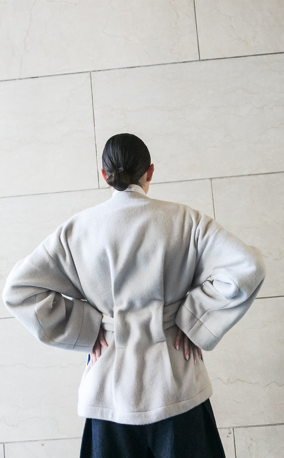 Giacca Chiara in lana bianca riciclata