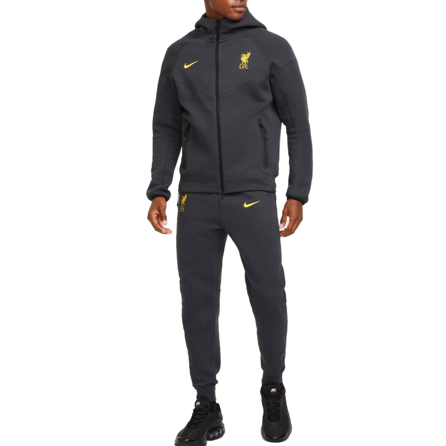 Tuta da rappresentanza Liverpool Tech Fleece 2024/25 grigio scuro - Nike