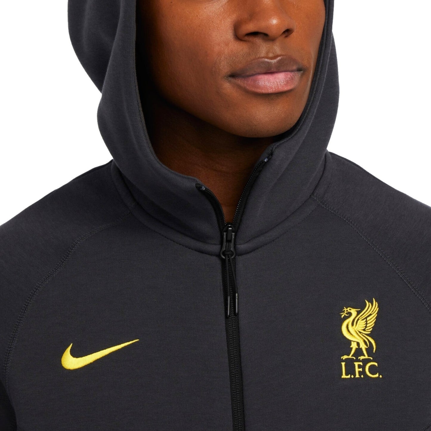 Tuta da rappresentanza Liverpool Tech Fleece 2024/25 grigio scuro - Nike