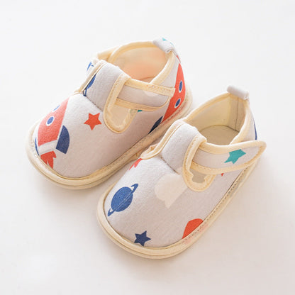 Scarpe basse per neonati/bambini piccoli con gancio e passante antiscivolo, stile cartone animato